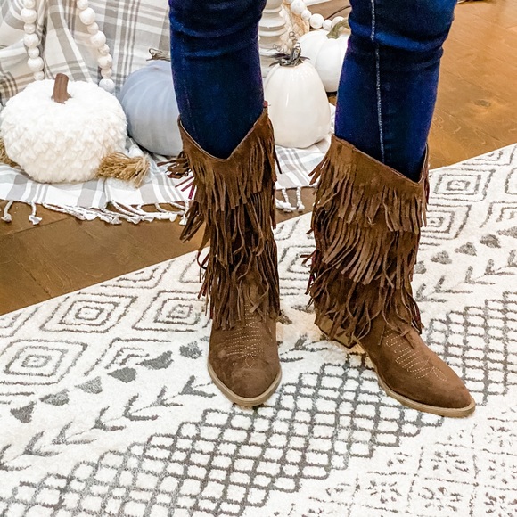 C Label Western Fringe Boot